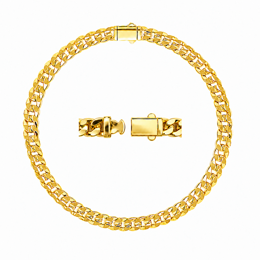 Sowing Anklet Monaco lock detail in White Background