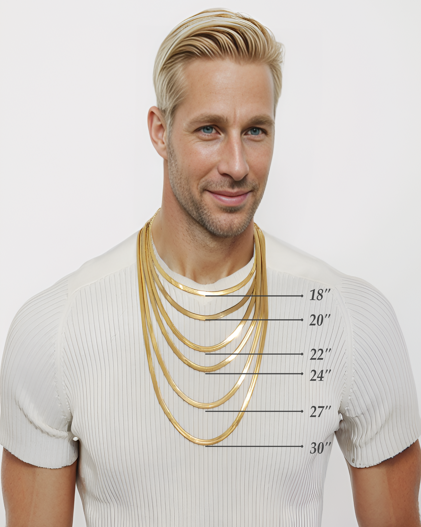 STAINLESS STEEL HERRINGBONE CHAIN LENGTH