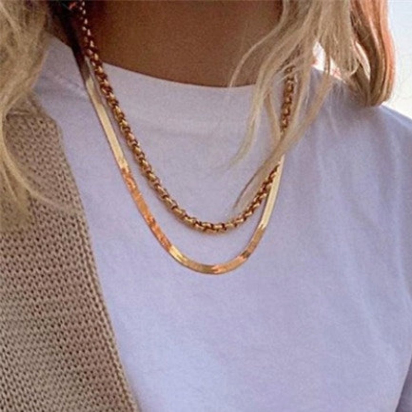 STAINLSS STEEL HERRINGBONE CHAIN LAYER