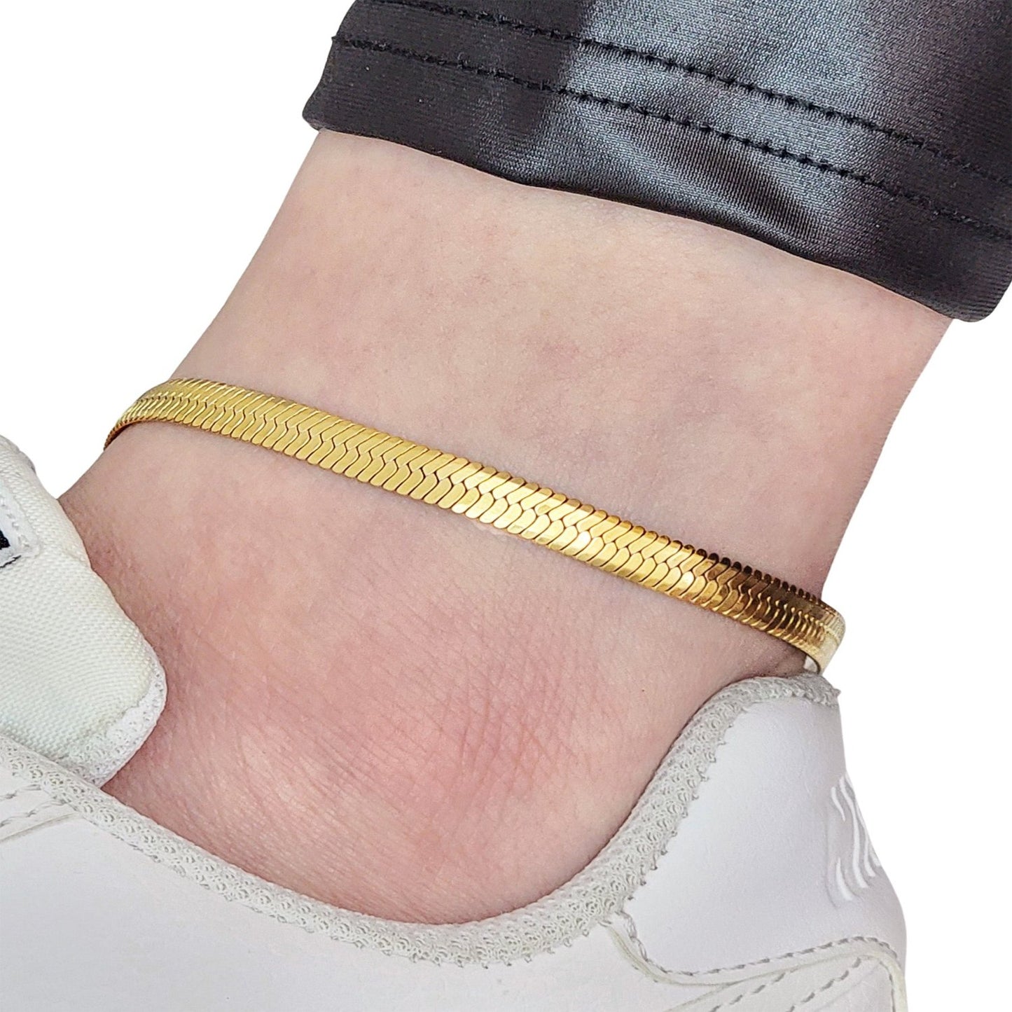 STAINLESS-STEEL-HERRINGBONE-ANKLET