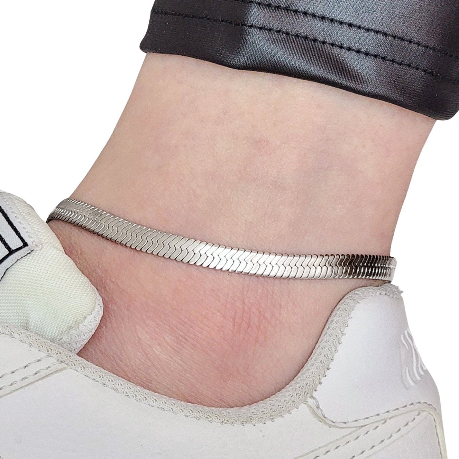 STAINLESS-STEEL-HERRINGBONE-ANKLET