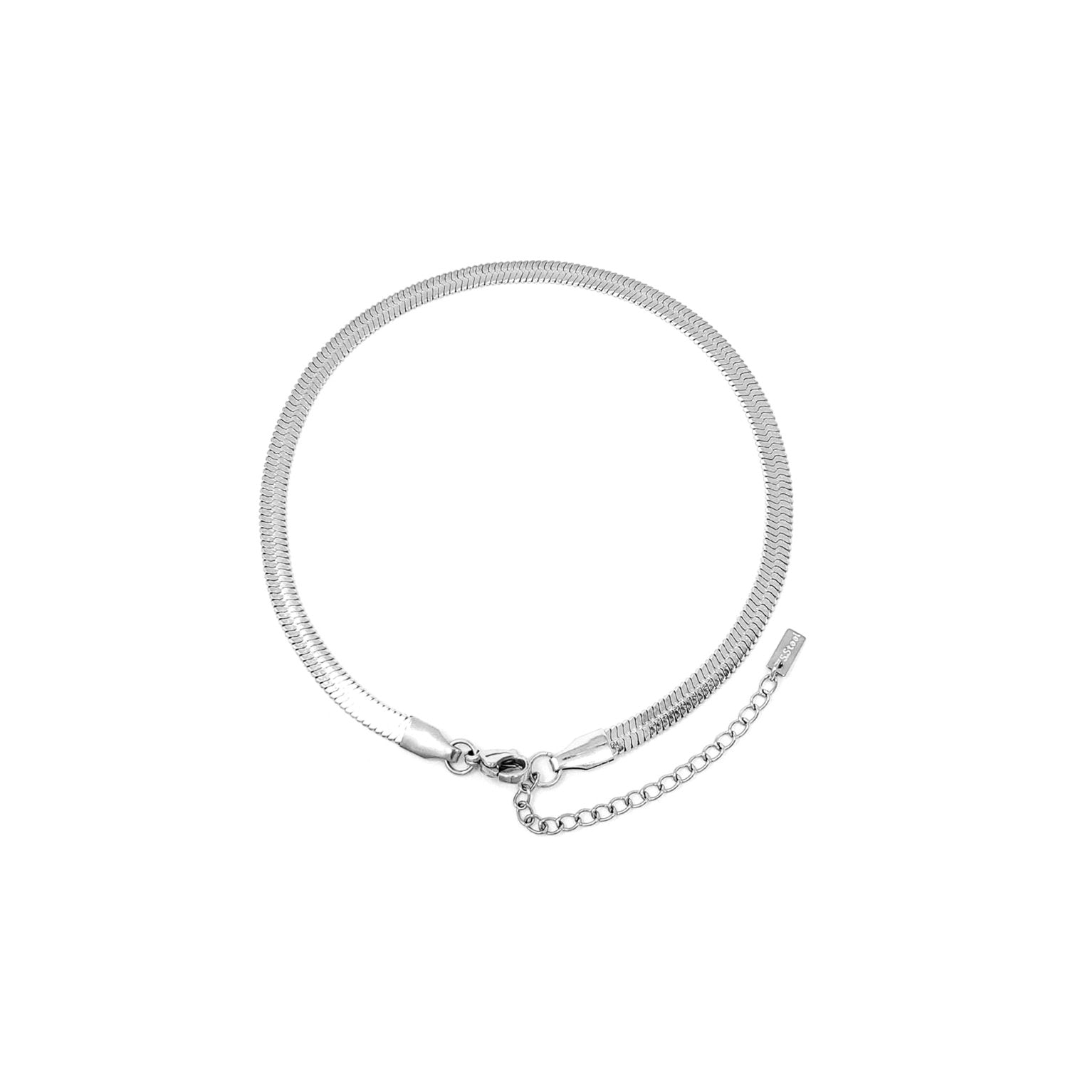 STAINLESS-STEEL-HERRINGBONE-ANKLET-SILVER