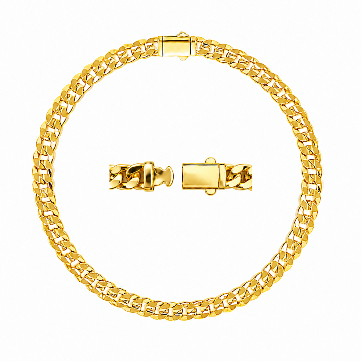 Sowing Anklet Monaco lock detail in White Background