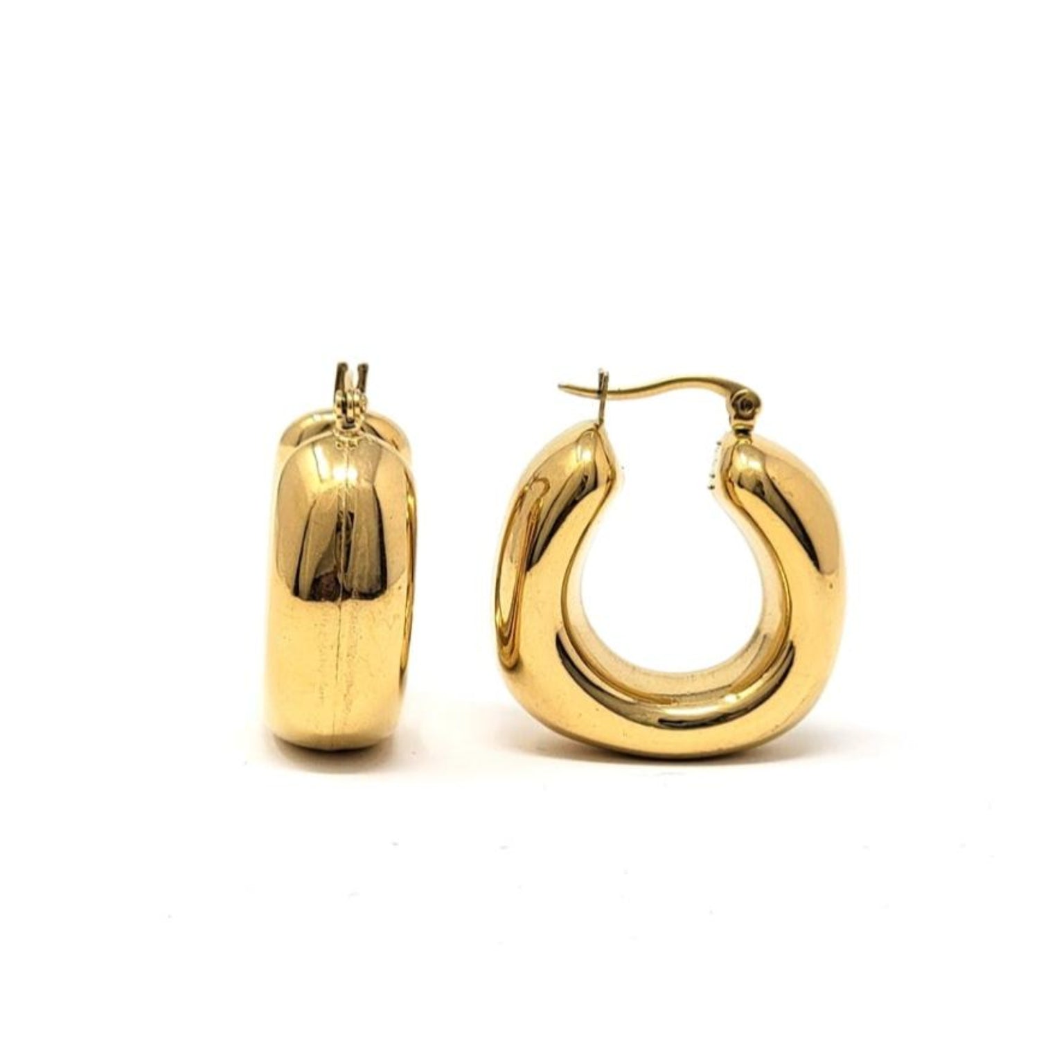 Stainless Steel Square Hoop Earrings