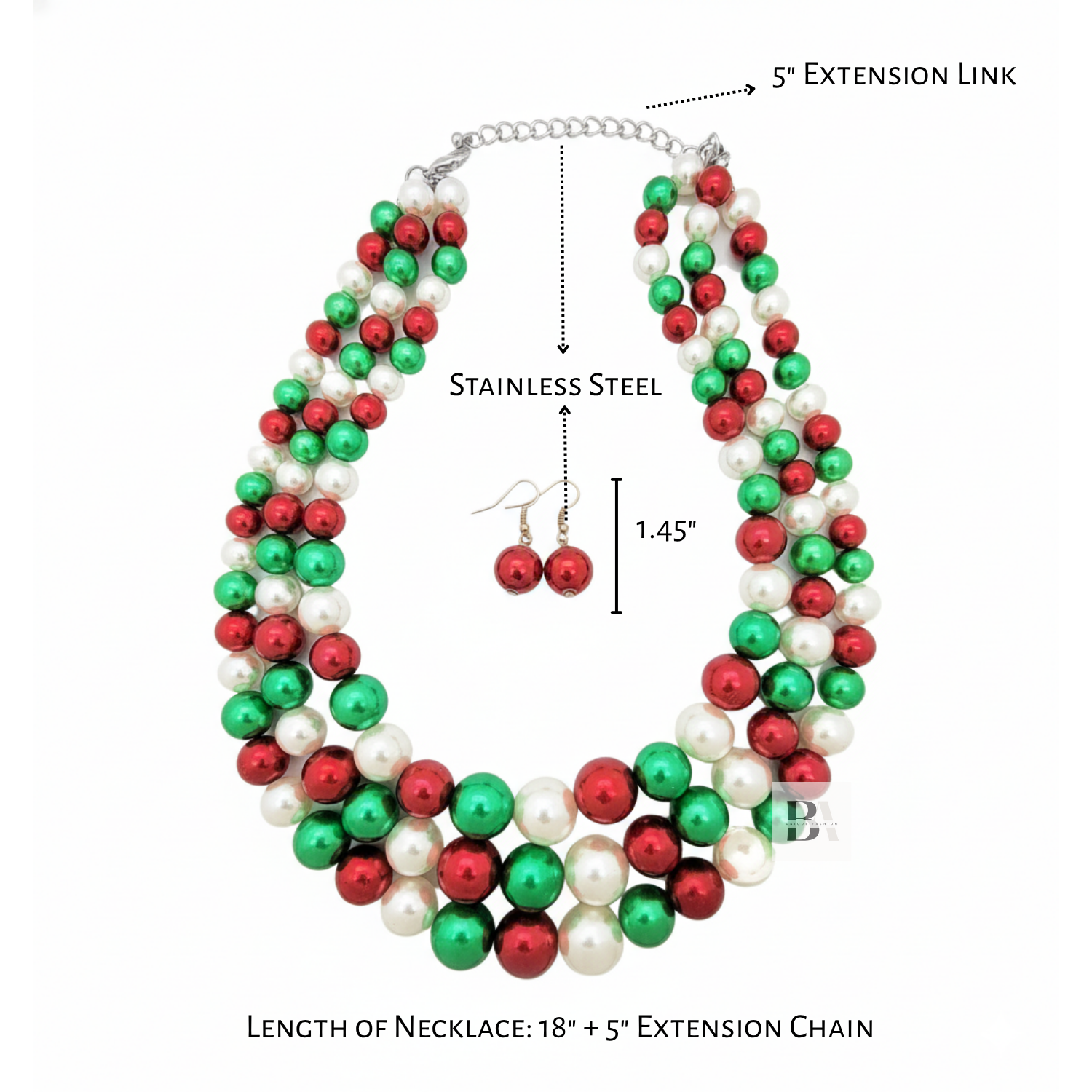 Pearl Necklace Size Detail