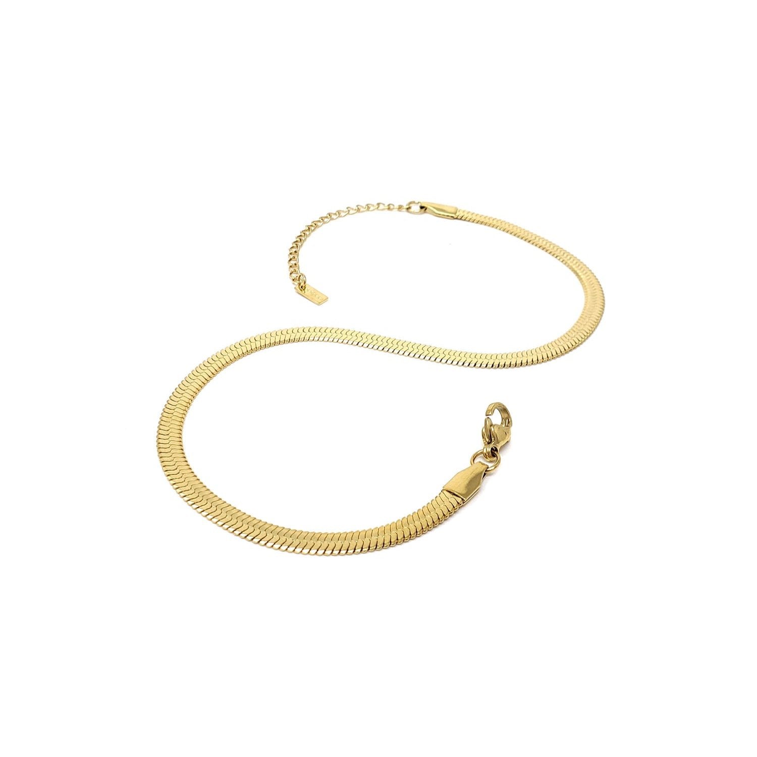 STAINLESS-STEEL-HERRINGBONE-ANKLET-GOLD
