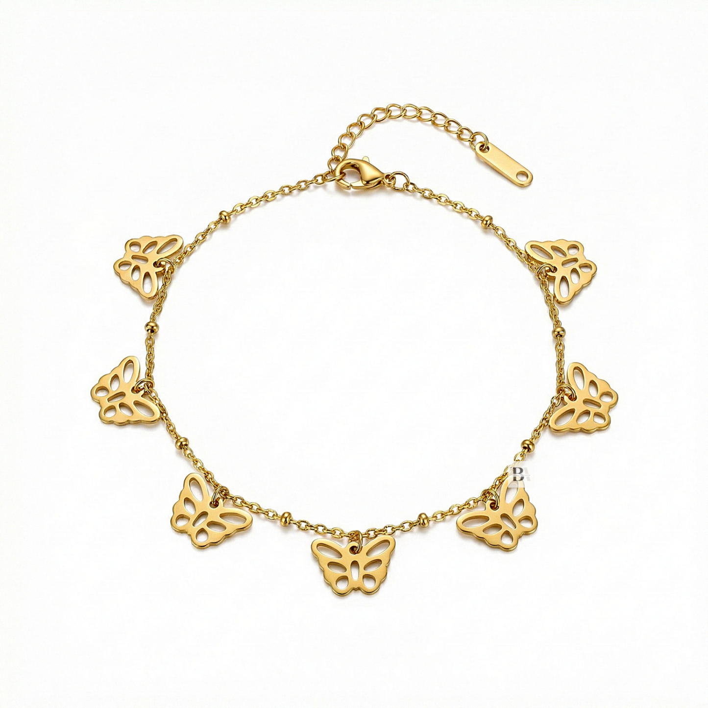 Gold Butterfly Charms Anklet