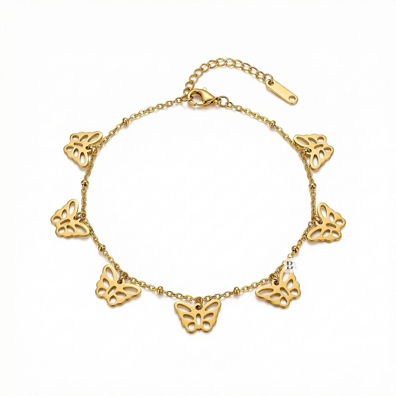 Gold Butterfly Charms Anklet